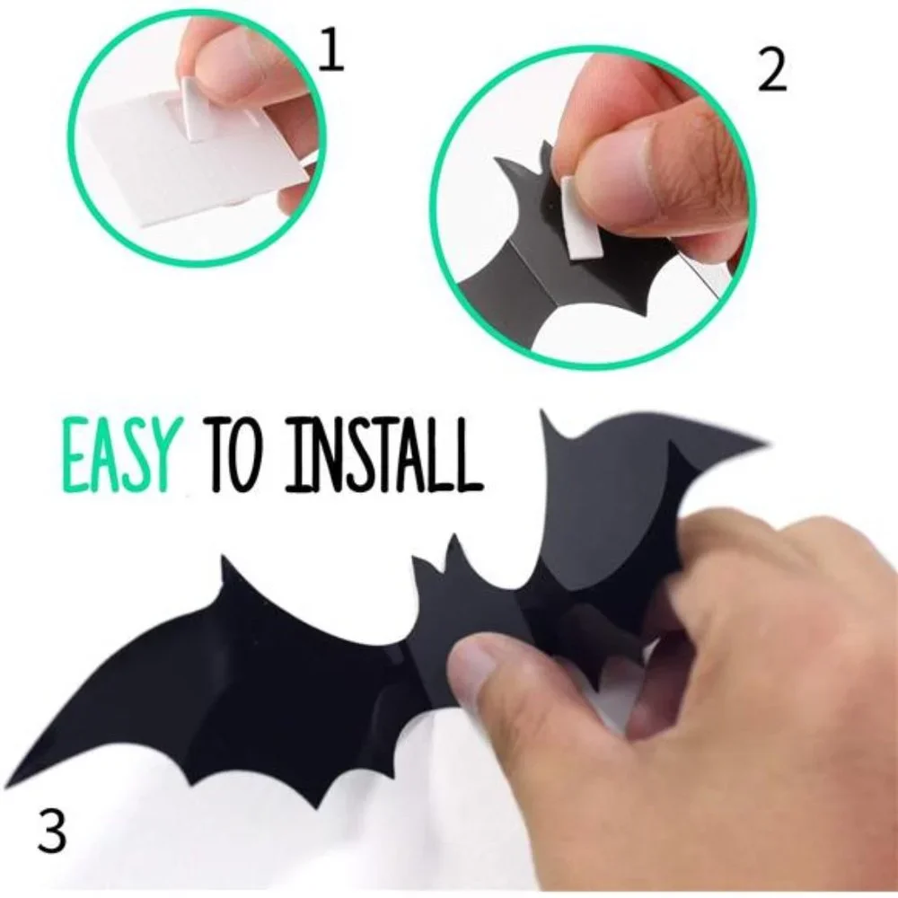 Halloween Decorations - 56 PCS Reusable - Indoor Outdoor Party Decor Supplies